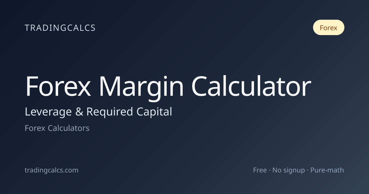Forex Margin Calculator – Leverage & Required Capital | TradingCalcs