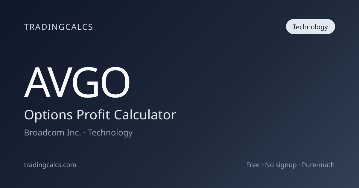 AVGO Options Profit Calculator – Call & Put P/L | TradingCalcs